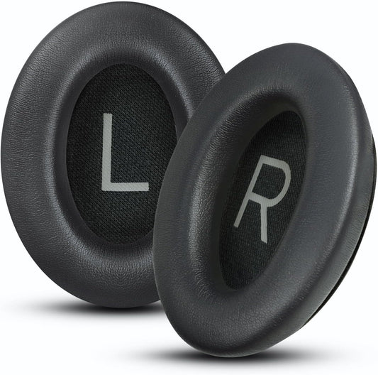 Headphones Replacement Ear Pads, Protein Leather earpad Cushions for Bose QuietComfort 45（QC45） Headphones, Softer Memory Foam - Black