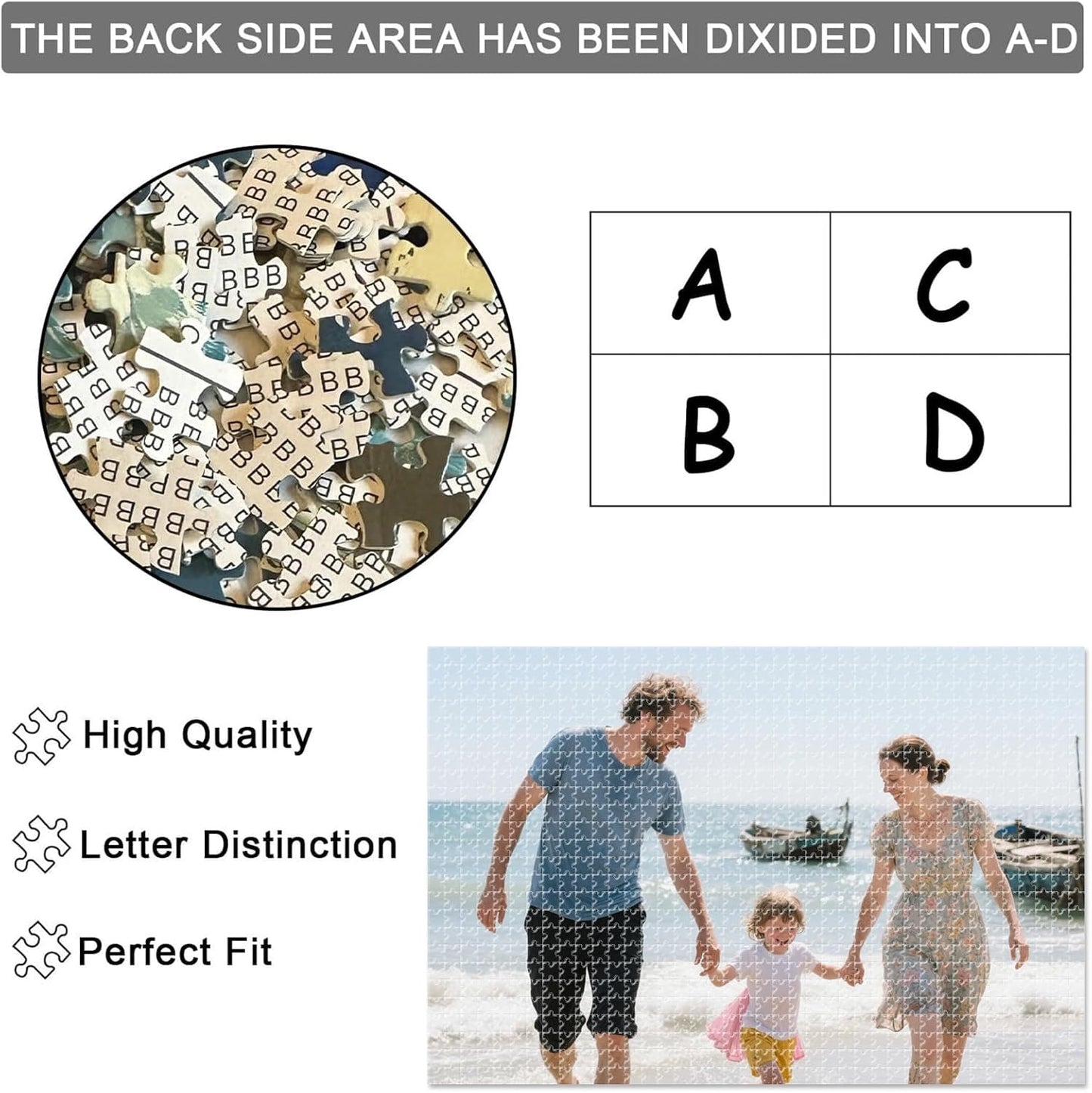 Custom Photo Puzzle – Personalized 1000 Piece Jigsaw Puzzle from Your Photo – Custom Puzzle Gift for Family, Pets, Wedding, Anniversary, Adults, and Couples(1000-horizontal)