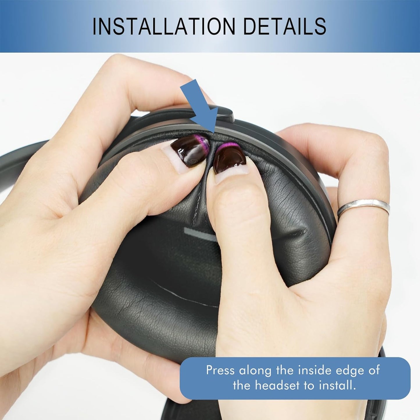 GEVO Replacement Ear Pads for Bose QC45, Ear Cushions for Bose QuietComfort 45 (QC45) & Quiet Comfort SE (QC SE) Headphones, Earpads with Softer Leather Noise Isolation Foam (Gray)