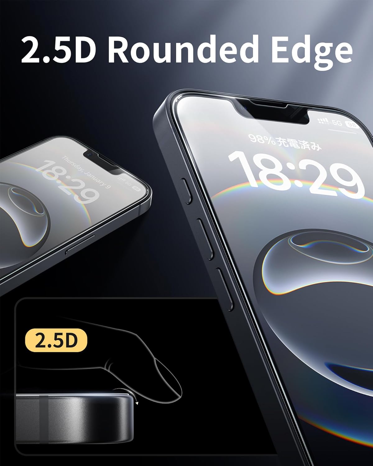 NIMASO for iPhone 16e/13 Pro/13/14 Screen Protector, 2 Pack Matte Tempered Glass Screen Protector for iPhone 16e, Anti-Glare, Anti-Fingerprint, Auto-Dust Removal, Instant Installation(6.1 inches)