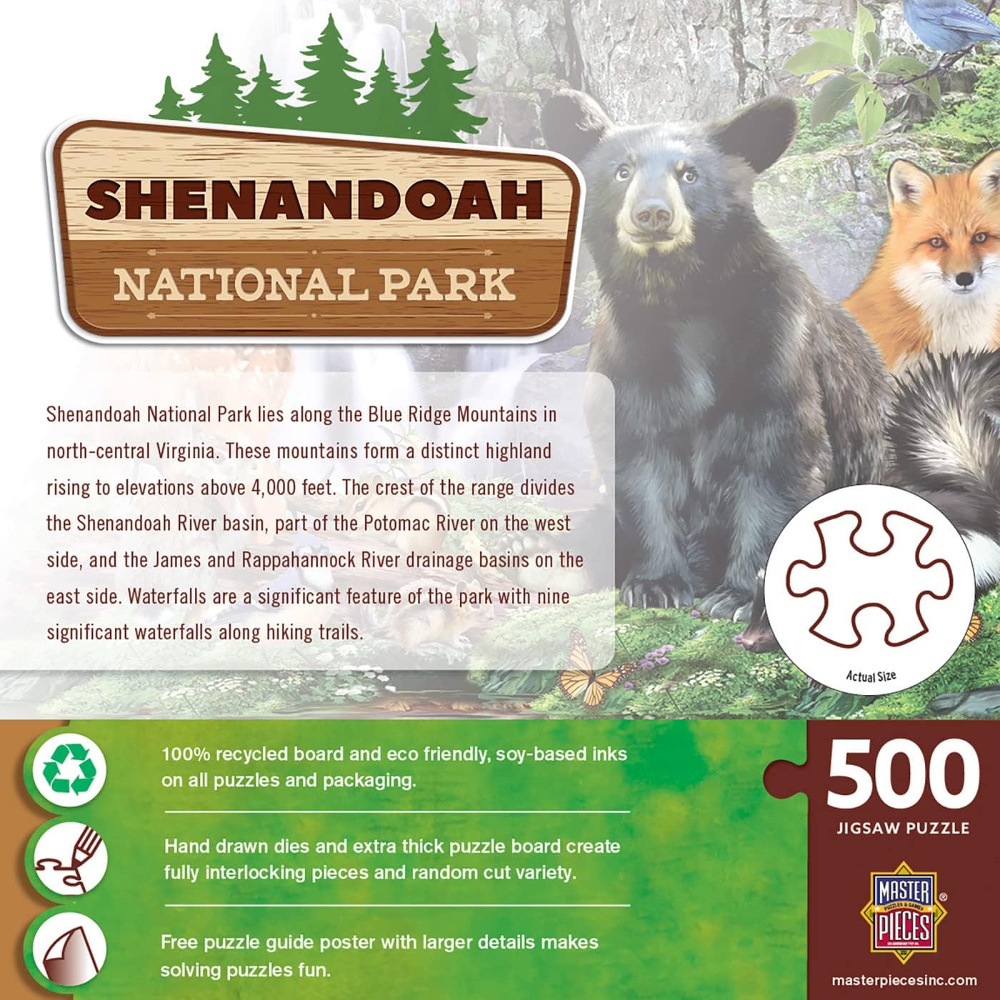 MasterPieces 500 Pieces Jigsaw Puzzle for Adults, Family, Or Youth - Shenandoah National Park - 15"x21"