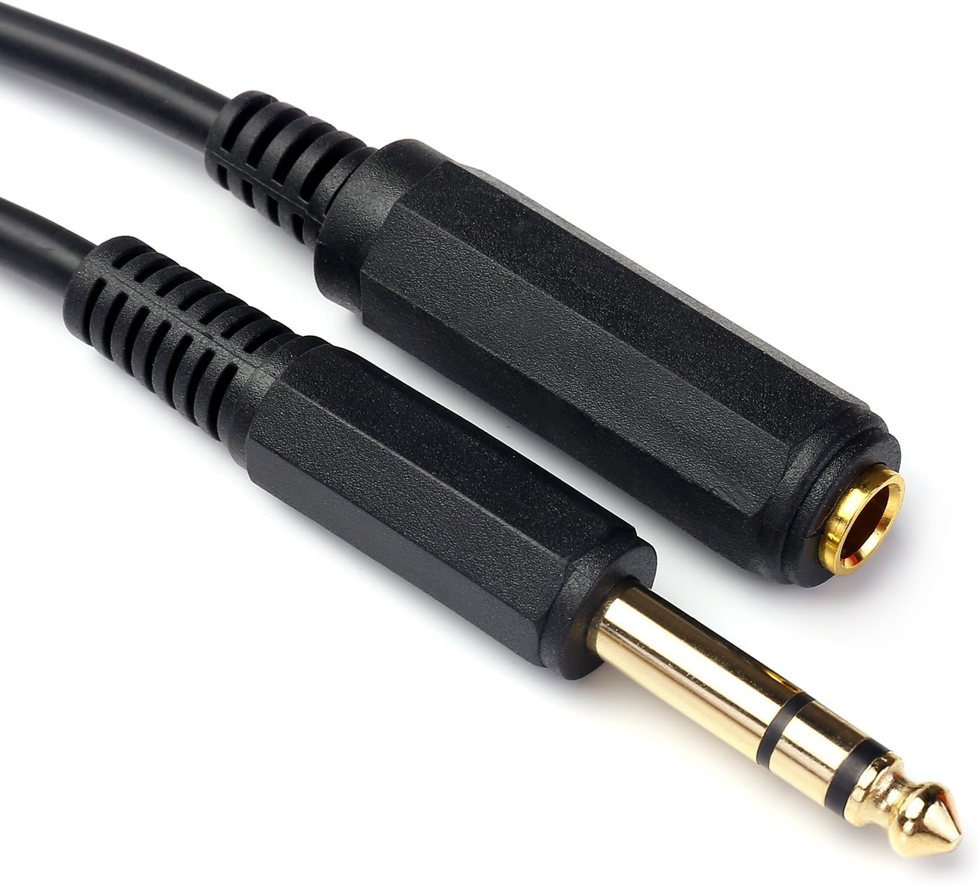 Disino 15FT 1/4 Inch Male to Female Stereo Extension Cable Gold Plated Quarter inch Headphone Extension Cable Cord