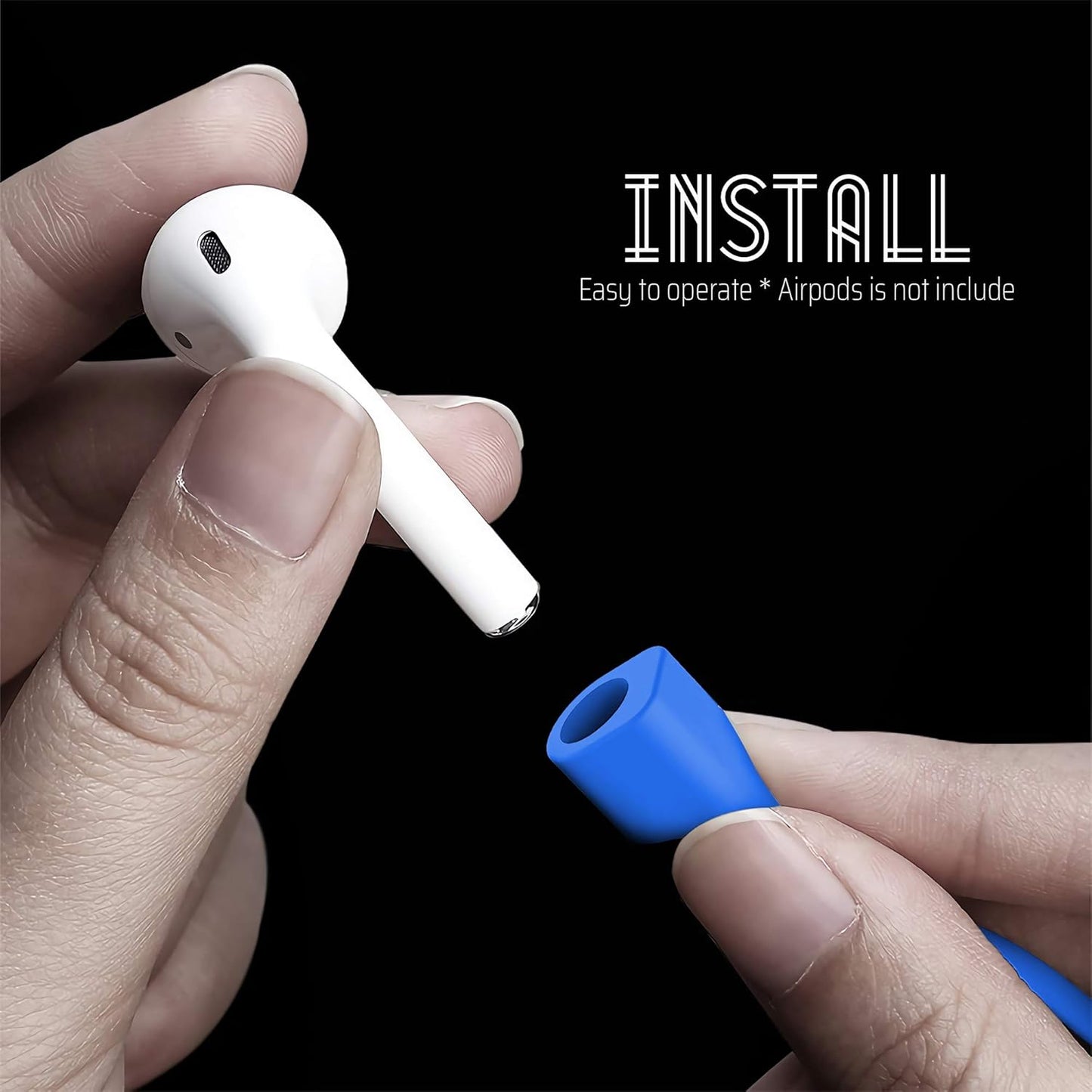 Ultra Strong Magnetic Airpod Pro Strap Anti-Lost Cord Sports Lanyard Compatible with Airpods 3rd 2nd Generation Pro 3 2 1 (3 Blue)