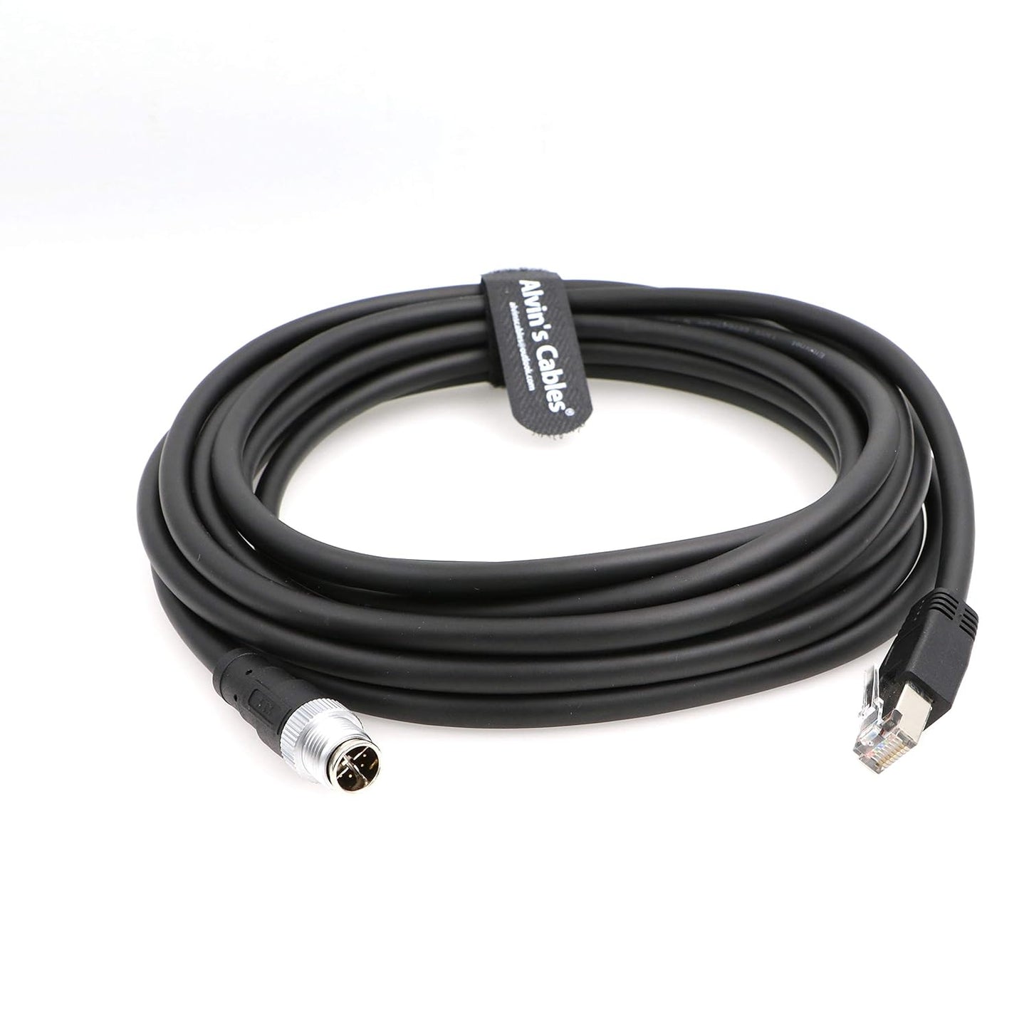 Alvin's Cables Ethernet Cable for Cognex in Sight 8200 8400 Series CCB-84901-2001-05 M12 8 Position X Code to RJ45 16.4ft/5M