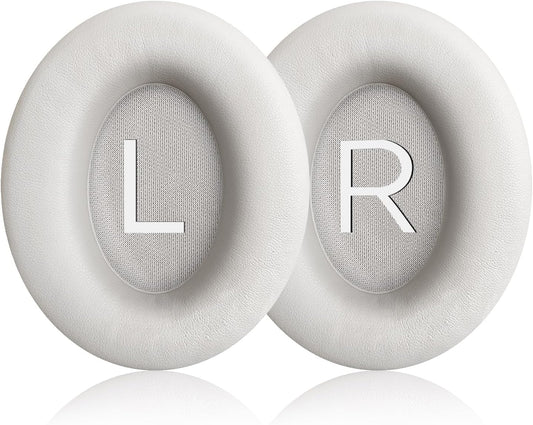 Replacement Ear Pads for Bose QuietComfort 45 (QC45)/QuietComfort SE (QC SE)/Quiet Comfort Headphones, Ear Cushions, Headset Earpads, Ear Cups Cover with Soft Protein Leather (White)
