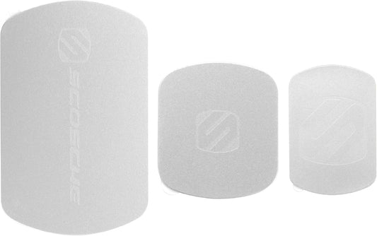 Scosche MAGRKSRI MagicMount Replacement Metal Plate Kit for Phone, Metal Plates for Magnetic Mount Cell Phone Holder for Car, Universal with All Devices and Phone Case, Silver