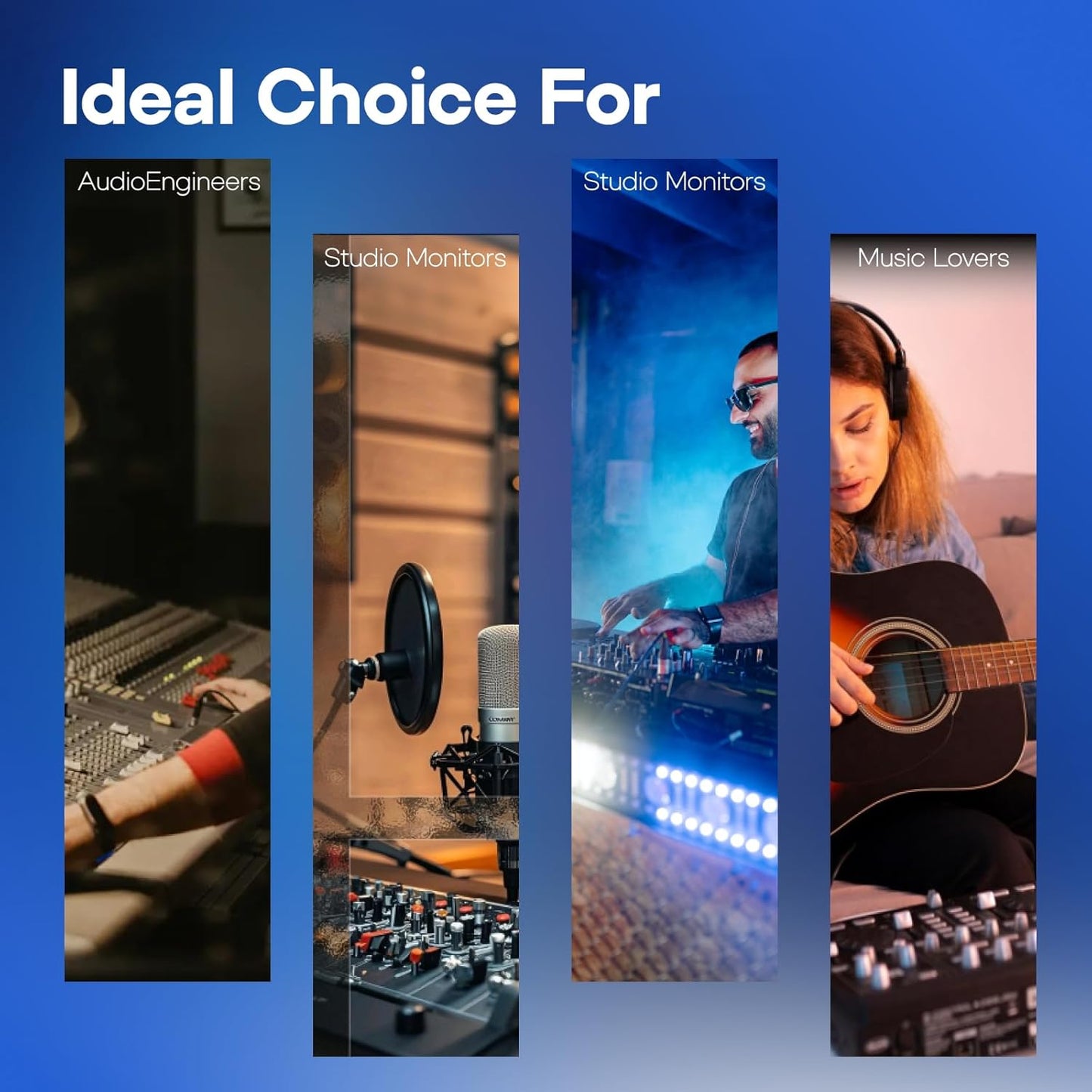 Linsoul Kiwi Ears Orchestra Lite Performance Custom 8BA in-Ear Monitor IEM with Detachable 4-core 7N Oxygen-Free Copper OFC Cable, Handcrafts Faceplate for Audiophile Studio Musician (Clear)