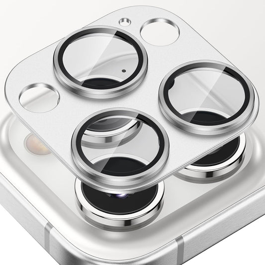 Tensea for iPhone 16 Pro/iPhone 16 Pro Max/iPhone 15 Pro/iPhone 15 Pro Max Camera Lens Protector, Metal Aluminum Alloy Tempered Glass Cover Camera Screen Protector Accessories, Case Friendly