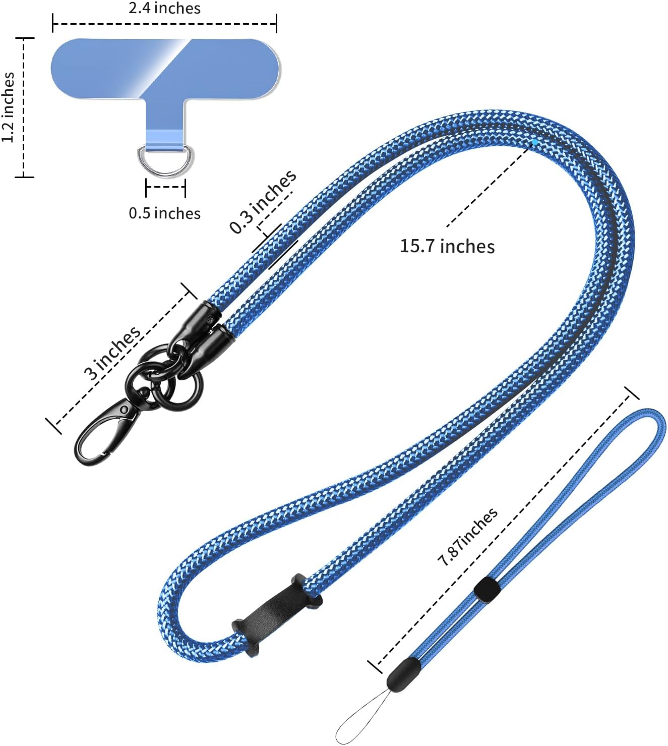 Cell Phone Lanyard Holder Anti Theft Crossbody Phone Wrist & Neck Strap, Compatible with Most iPhone tether Case