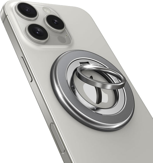 andobil 2025 Upgraded Double-sided Magnetic Phone Grip for MagSafe [Sability Max] Strong Magnetic Phone Ring Holder Compatible with MagSafe Accessories iPhone 16 Plus 15 14 13 12 Pro Max Mini Titanium