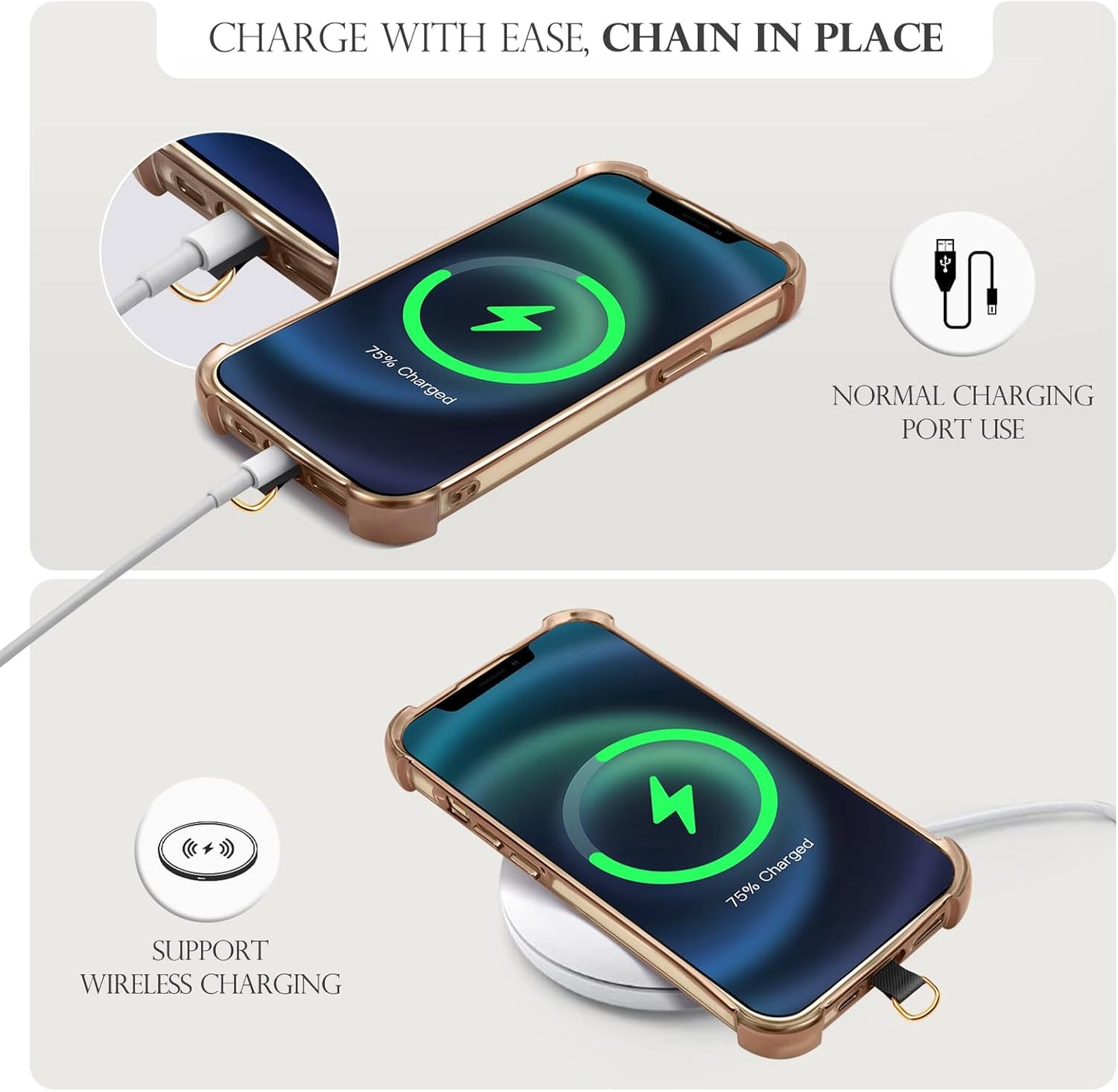 TiMOVO Phone Lanyard Crossbody Wrist Strap, Adjustable Anti-Theft Strap for Smartphone Case