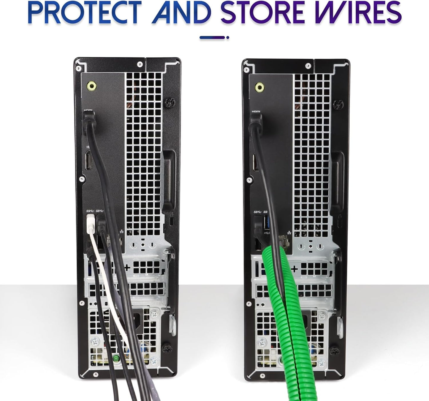 Split Wire Loom Tubing,10,25ft Cord Protectors from Pets No Chew, Flexible Wire Covers Cord Protectors, Protective Split Cable Sleeve for Automotive Home Industrial Wires(Green, 0.98inch-25ft)