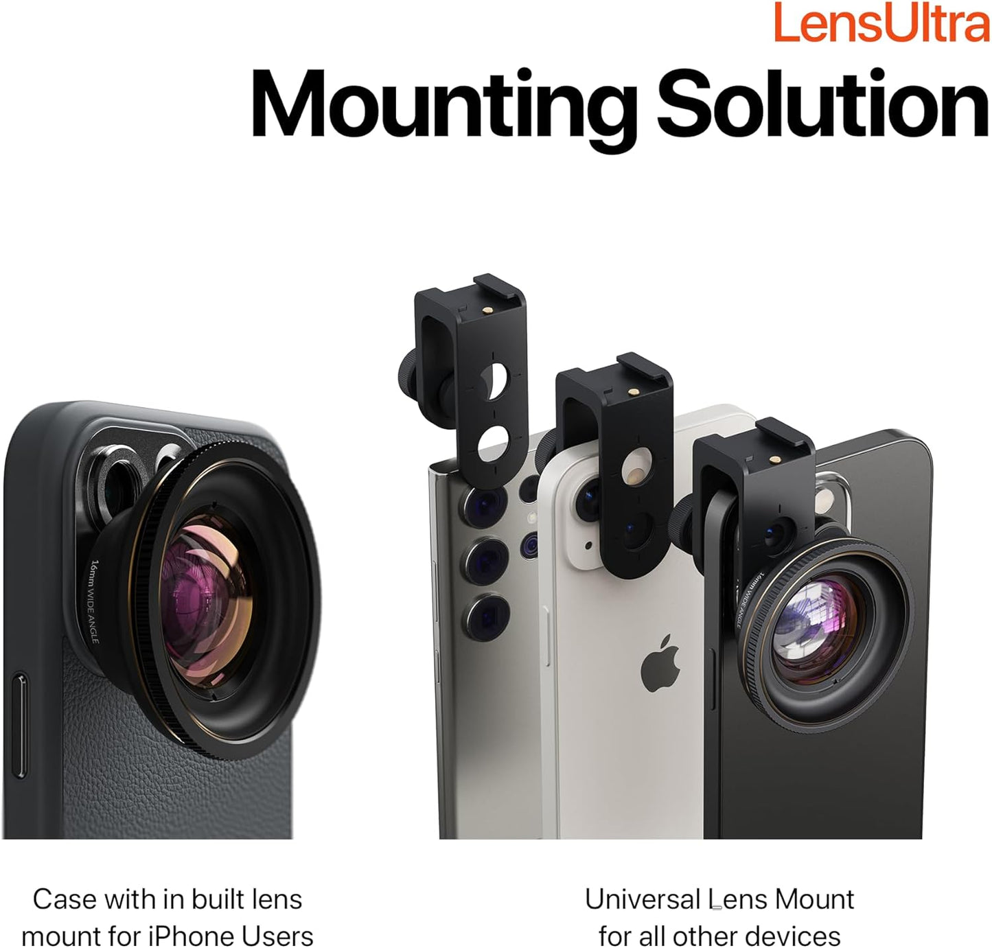 ShiftCam LensUltra 16mm Wide Angle Phone Camera Lens – 0.5X Magnification, 100° Field of View – Wide Angle Lens for iPhone & Android, Mobile Phone Photography and Travel Shots – Lens Only