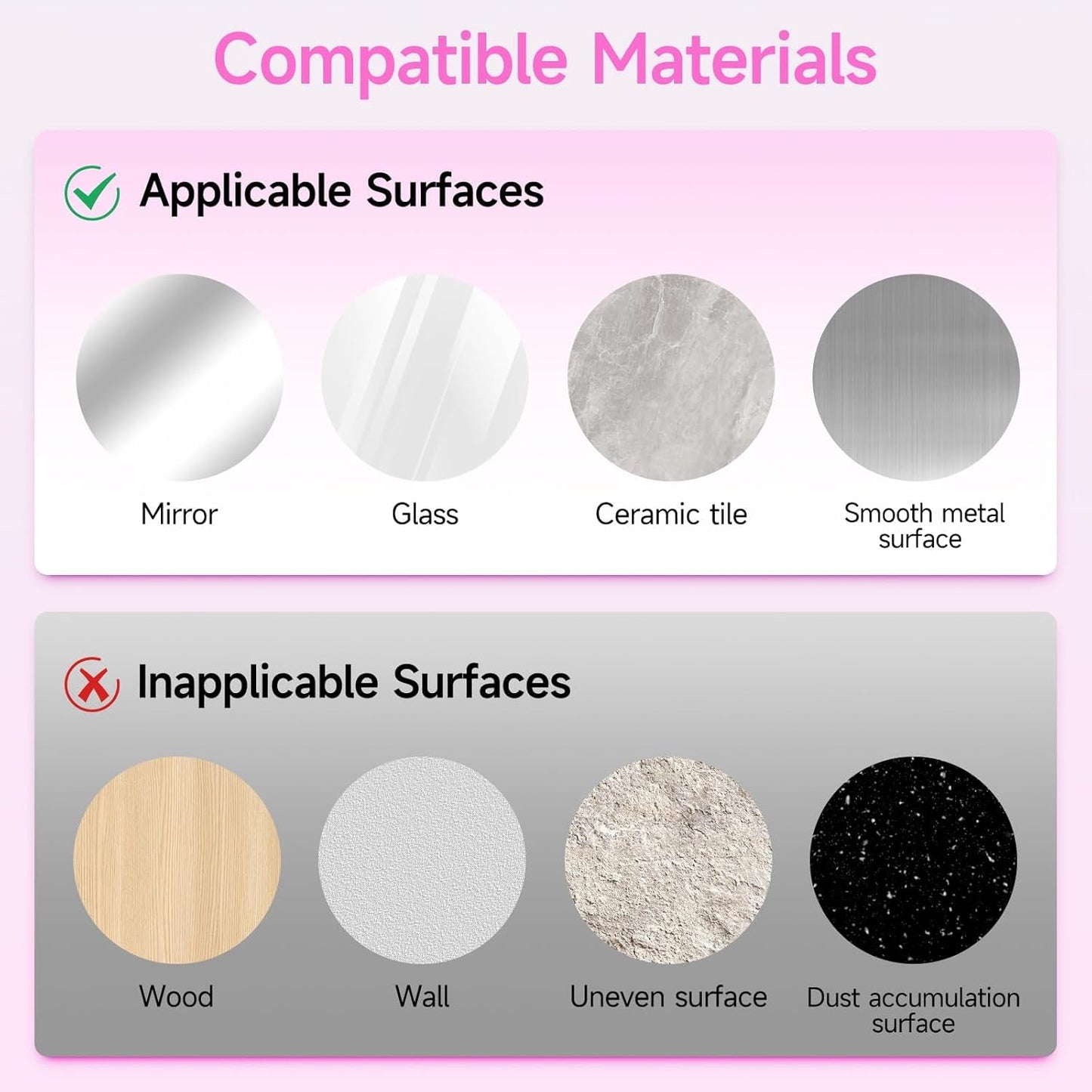 Silicone Suction Phone Case Mount, Non Slip Suction Cup Phone Mount, Phone Accessories Holder for Selfies and Videos, Silicon Adhesive Phone Stand Sticky for Cell Phone Black