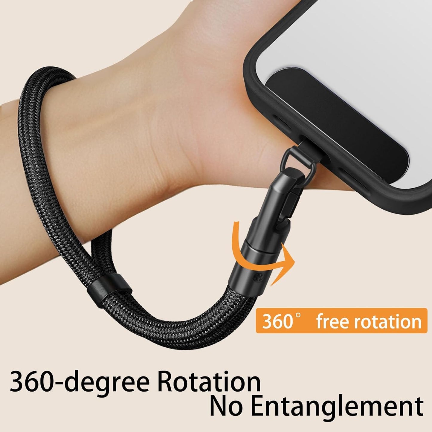 Phone Strap, 2 Pack Wrist Lanyard for iPhone Case Camera, Anti Theft Phone Wristlet, Camera Strap Lanyard with 360° Rotating Hook, Phone Charm Chain Wristlet for Travel