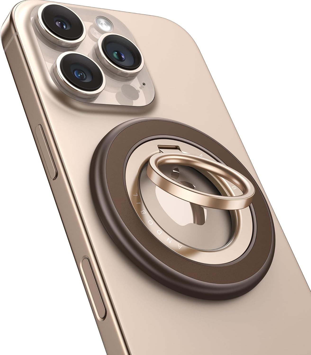 andobil [2025 Upgraded] Double-sided Magnetic Phone Grip for MagSafe [Sability Max] Strong Magnetic Phone Ring Holder Compatible with MagSafe Accessories, iPhone 16 Plus 15 14 13 12 Pro Max Mini Brown