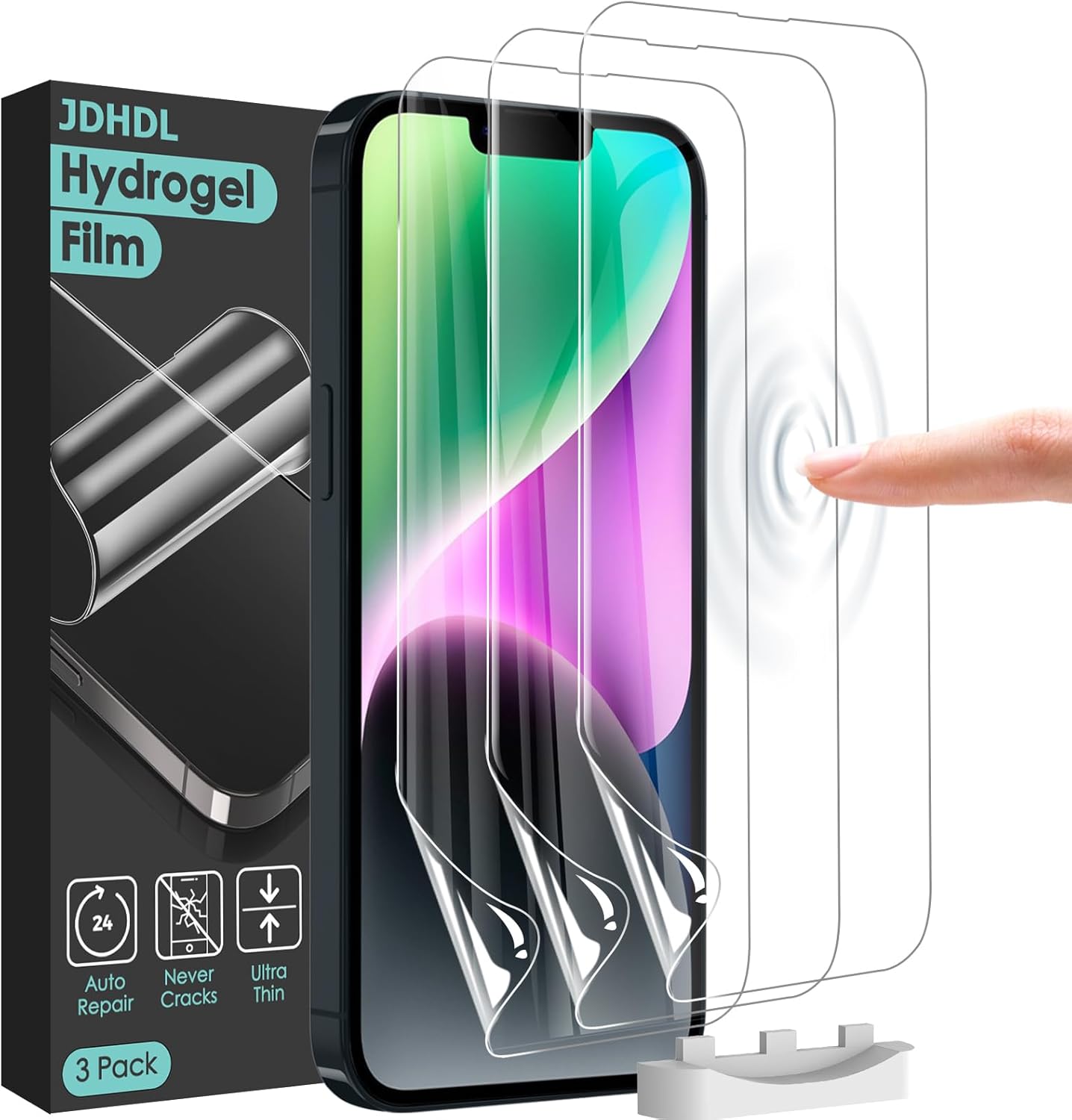 3 Pack Flexible Film Screen Protector for iPhone 14 Plus/ 13 Pro Max, Non-breakable Soft TPU Hydrogel Film for iPhone 14 Plus/ 13 Pro Max Screen Protector Film (NOT Glass)