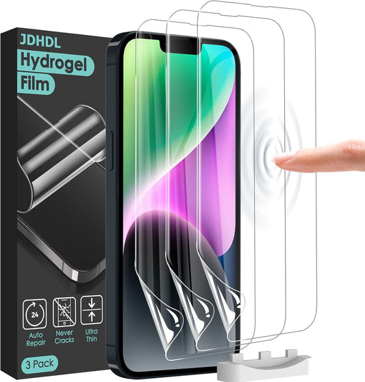 3 Pack Flexible Film Screen Protector for iPhone 14 Plus/ 13 Pro Max, Non-breakable Soft TPU Hydrogel Film for iPhone 14 Plus/ 13 Pro Max Screen Protector Film (NOT Glass)