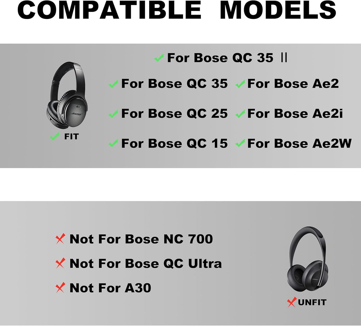 Replacement Ear Pads - Compatible with QuietComfort 35 & QC35 ii Headphones,Soft Protein Leather, Premium Noise Cancelling Earpads, Durable & Comfortable Ear Cushions (QC 35-Black&Blue)