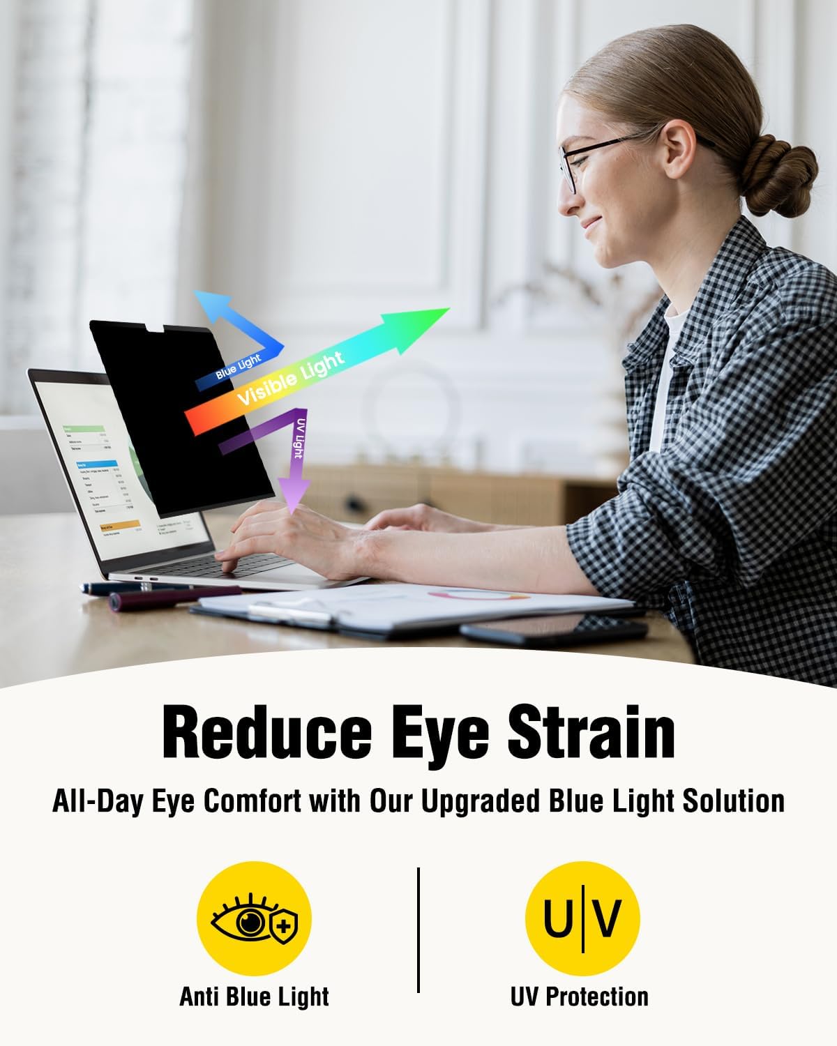 F FORITO Magnetic Privacy Screen Protector Compatible with MacBook Pro 14 inch (2024-2021, M4, M3, M2, M1, Pro,Max), Removable 360° Anti Peeping Anti Blue Light Anti Glare Laptop Privacy Screen Shield