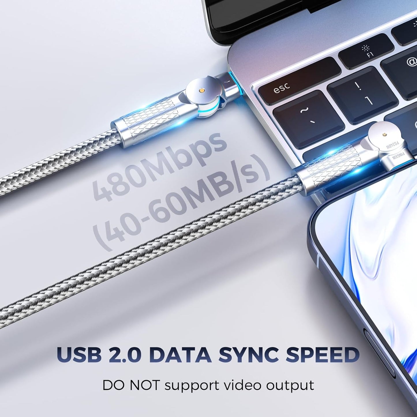 USB C to USB C Cable10ft,240W 2-Pack Braided 180°Rotating Type C Charging CableFast Charge for iPhone 16/16Pro/16Plus/16ProMax,MacBook Air,iPad Pro,Pixel,Samsung Galaxy S23/S24 Ultra-Light Grey