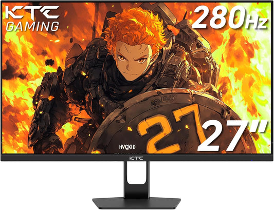 KTC 27'' 280Hz 240Hz Gaming Monitor 1ms GTG 350nits Fast VA 1080P Tilt 126% sRGB Adaptive Sync 4000:1 Contrast Ratio HDR DisplayPort 1.4/HDMI 2.0 VESA