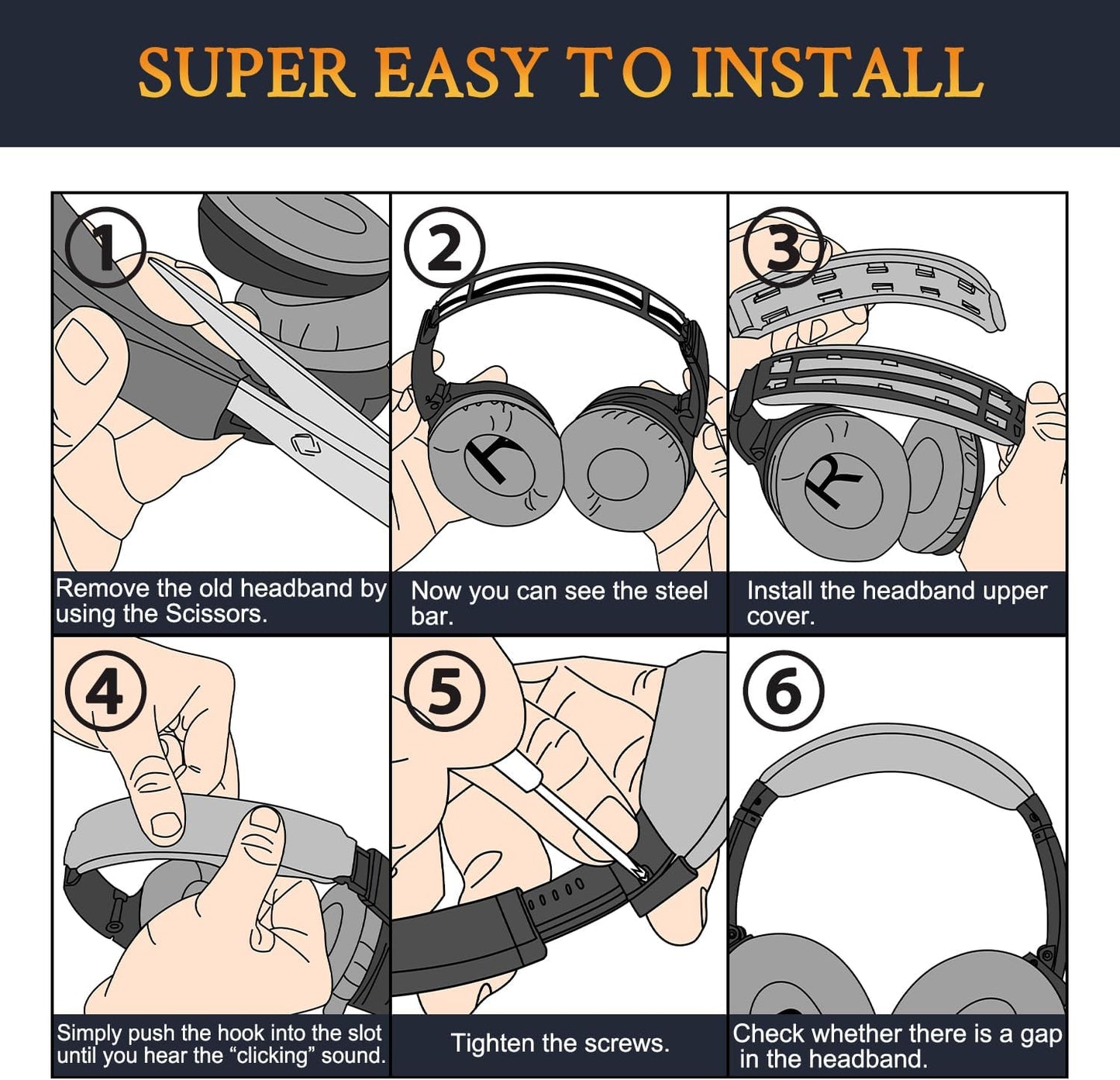 SOULWIT Ear Pads Cushions + Headband + Silicone Earpads Cover Protector, Replacement Kit for Bose QuietComfort 35 QC35, QC35 ii Over-Ear Headphones - Purple Black