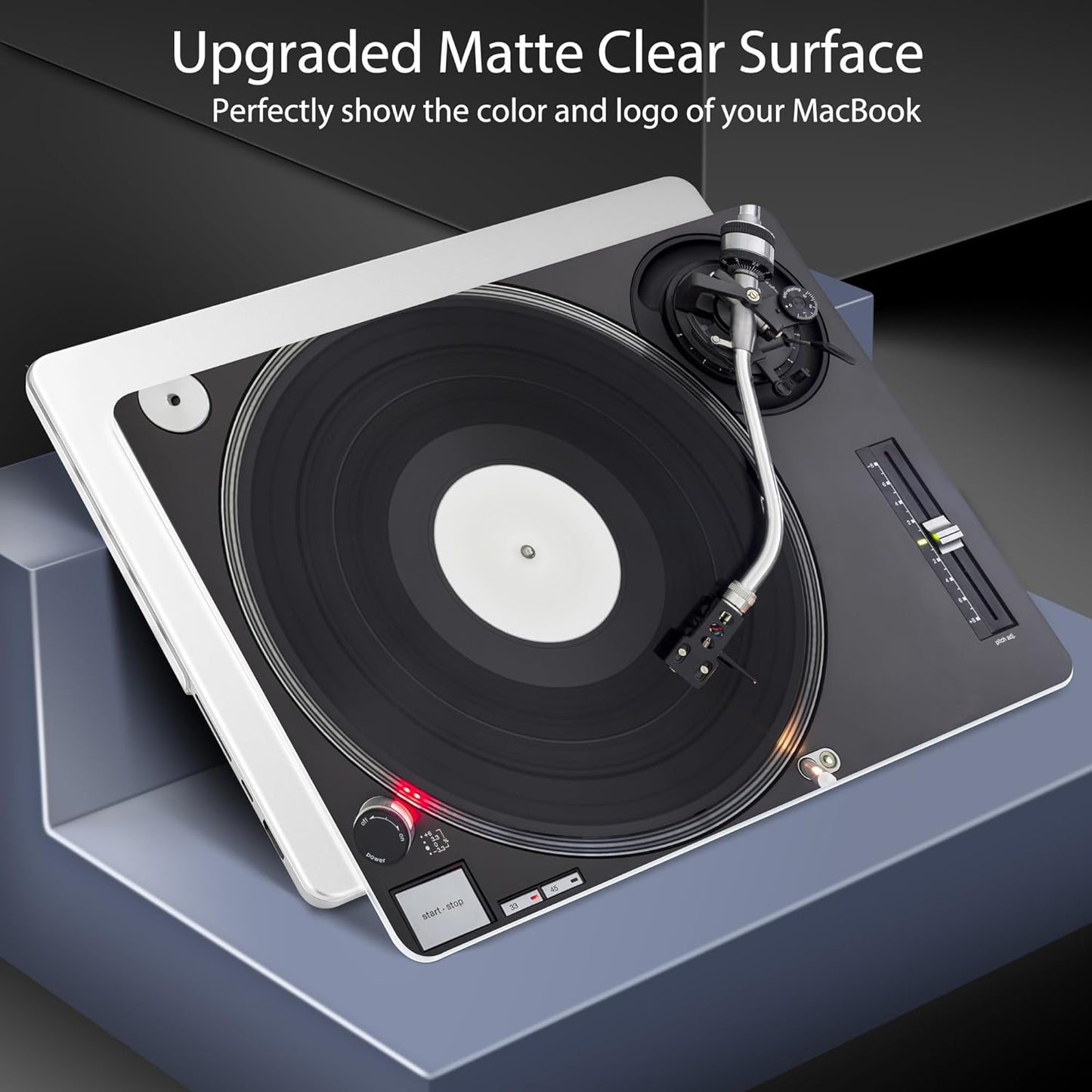 for MacBook Pro 16 inch Case 2021 2022 2023 2024 Release A3186 A3403 M4 A2991 M3 A2780 M2 A2485 M1 Pro/Max, Hard Shell Case with Screen Protector & Keyboard Cover, DJ Turntable