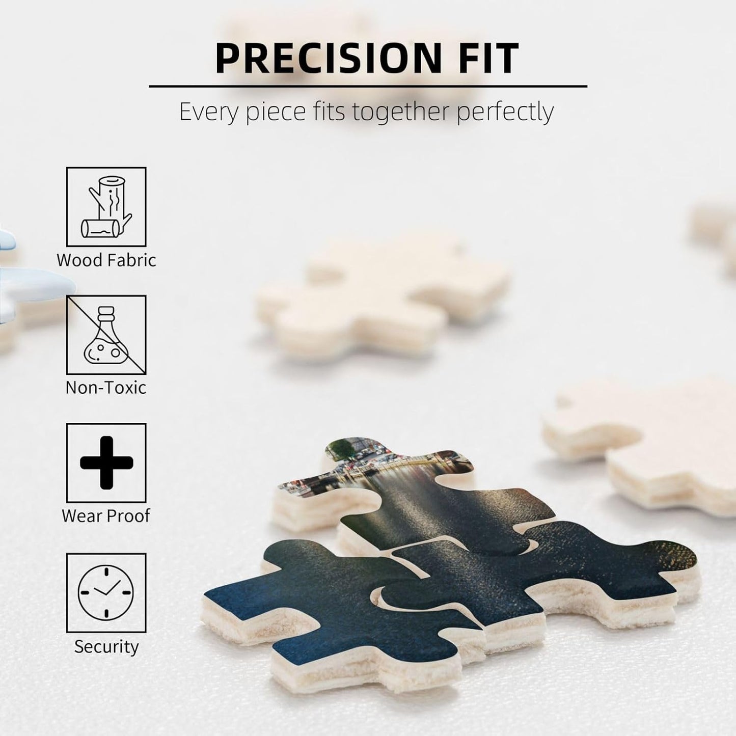 Custom Jigsaw Puzzle from Photos 300/500/1000 Pieces Personalized Wooden Picture Puzzles Gift for Adult Family Friends,Birthday,Valentine's Day (Horizontal 500PCS)