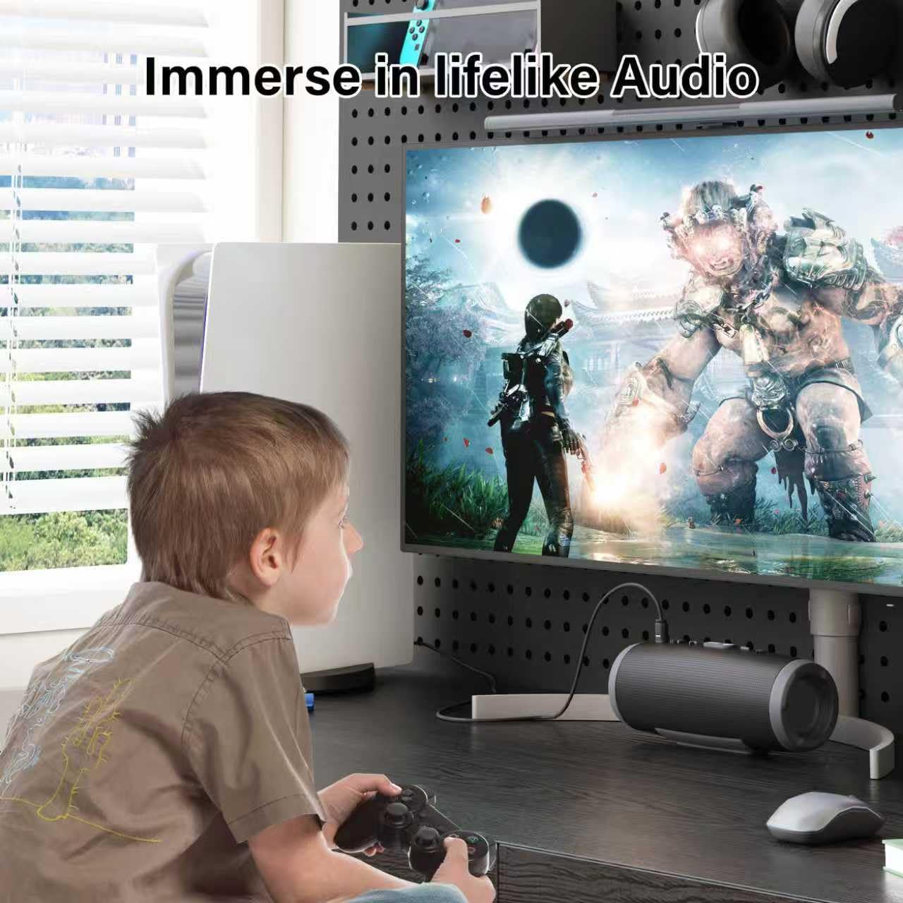 Adoreen Ultra-Thin Slim Digital Optical Audio Cable 25FT, Fiber Optic SPDIF Toslink Cord Gold-Plated High-Speed Flexible & Durable for TV Soundbar Home Theater Game Console PS4 Xbox Samsung +Ties