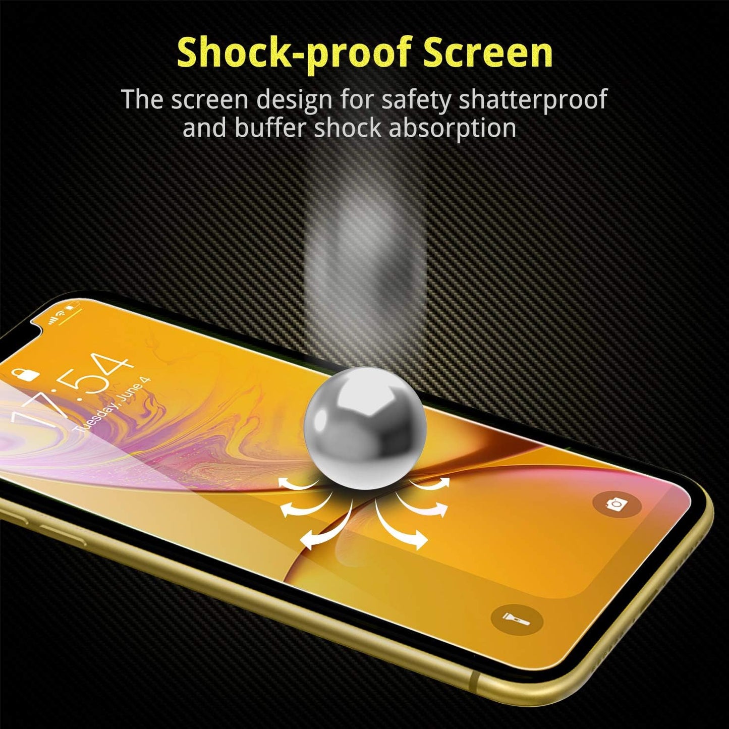 UNBREAKcable Shatterproof Screen Protector for iPhone 11/ iPhone XR [3-Pack] [Easy Installation Frame] 9H Hardness][99.99% HD Clear] [Bubble Free] for Apple 6.1''