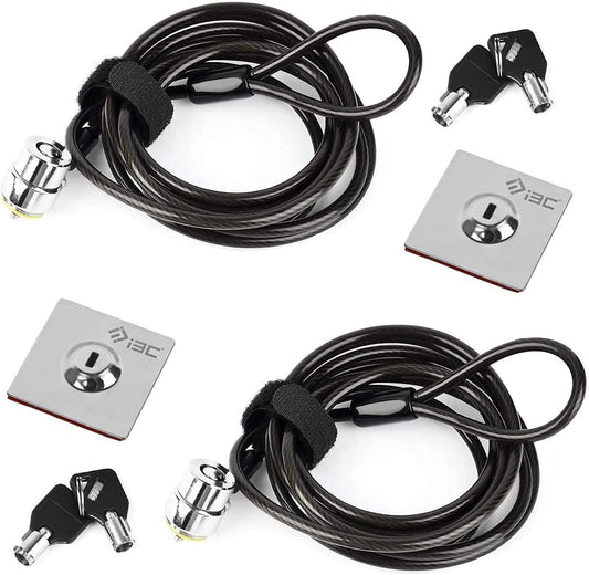 I3C Laptop Cable Lock Hardware Security Cable Lock Anti Theft, Anchor Plate & 2 Keys Compatible with Notebooks Smart Phone Tablet Electronic Products (2 Pack)