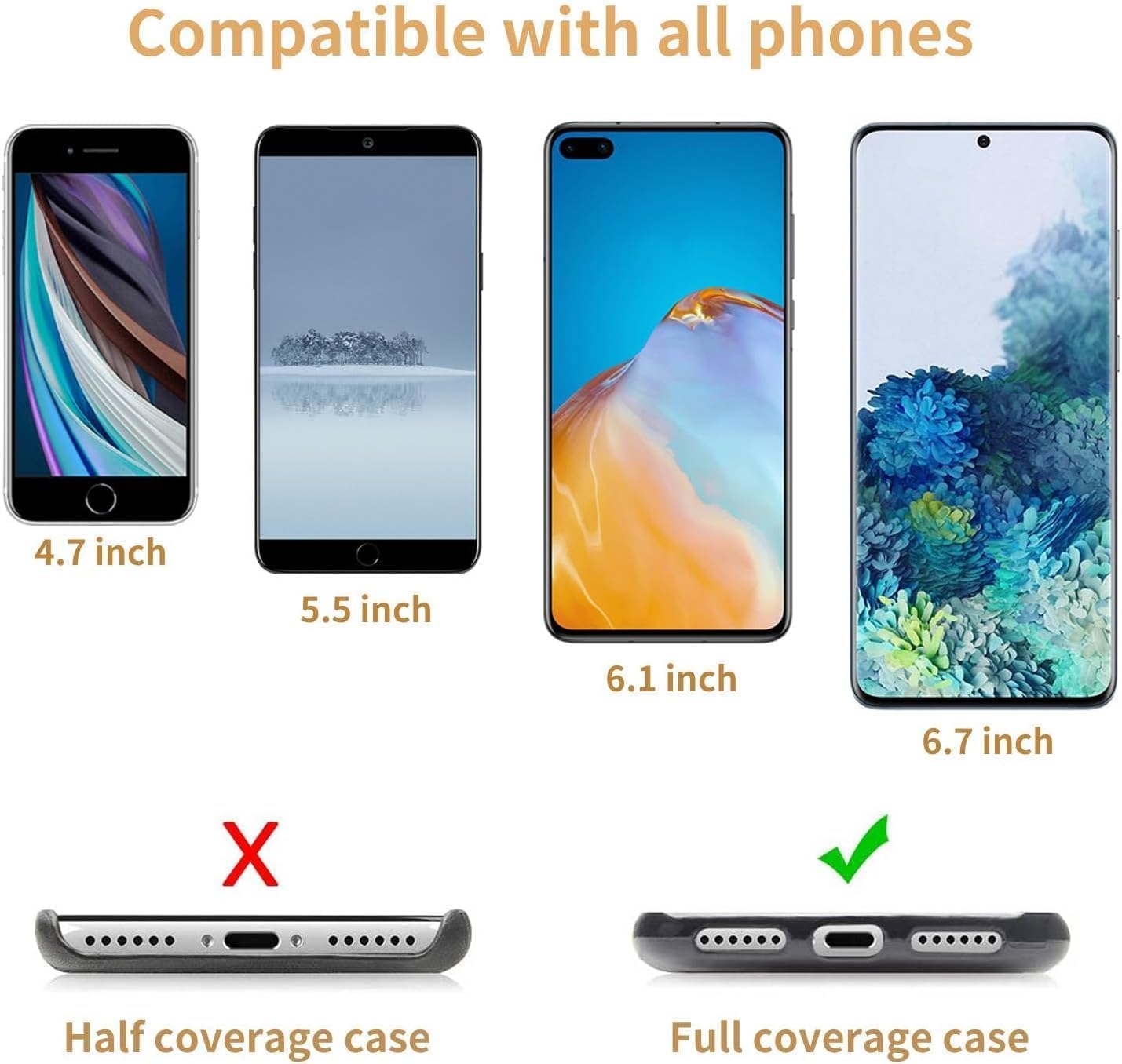 OUTXE Phone Tether Tab Rotatable 360°, 4 Pack TPU Phone Lanyard Patch for Phone Strap Compatible iPhone & Other Cell Phone Black