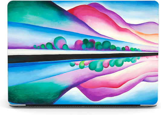 Berkin Arts for MacBook Air 13.6 inch Case A3240 A3113 A2681 (M4 M3 M2) 2025 2024-2022 Release with Keyboard Cover & Screen Protector Abstract Landscape(Lake George Reflection by O'Keeffe)