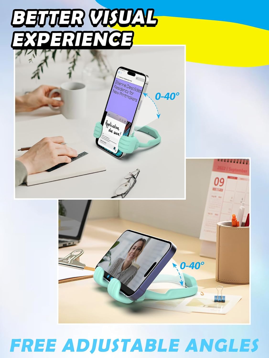 Graduation Gifts for Boys Girls Cell Phone Stand: Thumbs Up Lazy Phone Stand Holder Funny Gadgets Birthday Gifts for Kids Teens Adults Men Women Teenage Dad Mom Husband Wife Who Have Everything