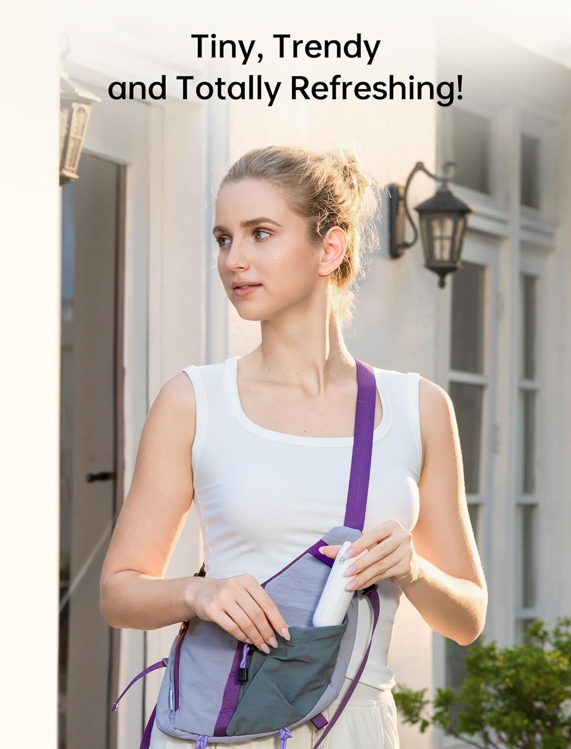 JISULIFE Handheld Mini Fan, 3 IN 1 USB Rechargeable Portable Fan [12-19 Working Hours] with Power Bank, Flashlight, Pocket Design for Travel/Summer/Concerts/Lash, Gifts for Women (White)