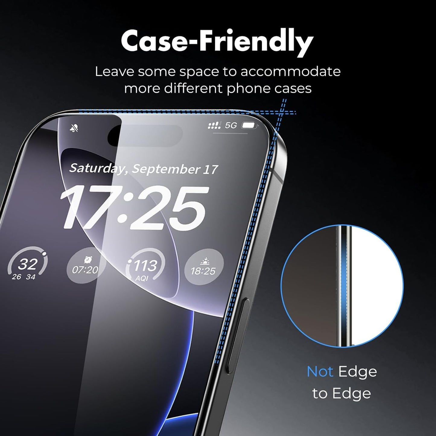 UNBREAKcable 3-Pack Screen Protector for iPhone 16 Pro Max, Double Shatterproof Tempered Glass [Easy Installation Frame] [9H Hardness] [99.99% HD Clear] [Case Friendly] for iPhone 6.9 inch