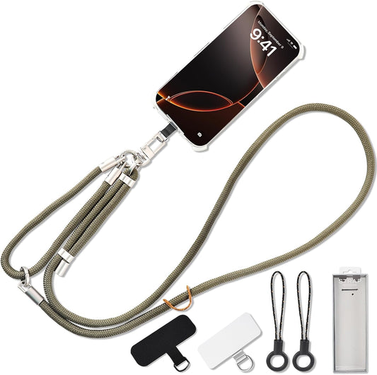 3-in-1 Adjustable Phone Lanyard Crossbody Cell Phone Neck Strap Universal Mobile Wrist Lanyard