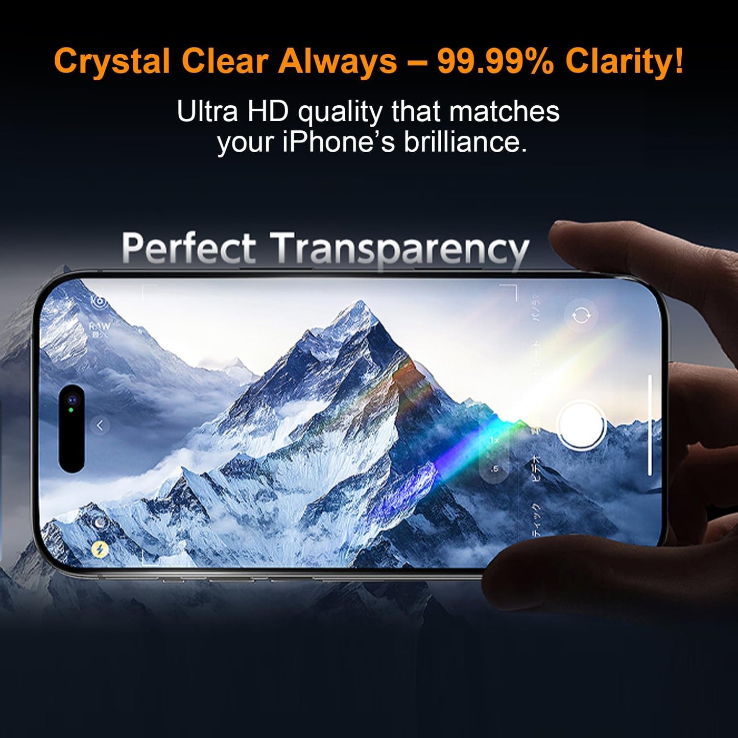 OneFish Glass Screen Protector for iphone 12/12 Pro, 9H Hardness Glass Scratch Resistant,HD Clarity Tempered Glass Film with Installation Frame,Shatterproof Bubble Free, Easy Installation,2Pack.