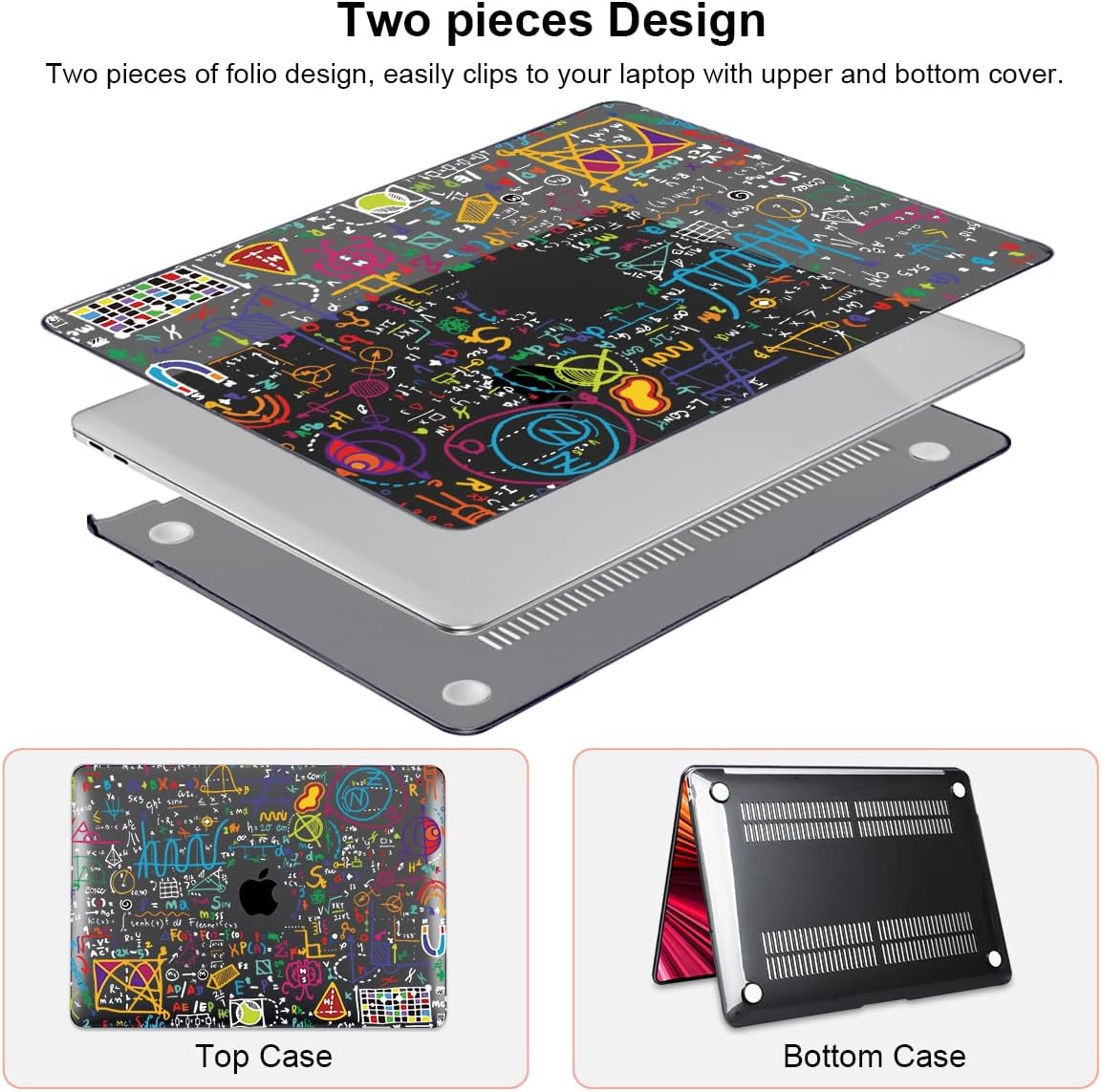 Compatible with MacBook Pro 13 inch Case M2 M1 A2338 2022 2021 2020-2016 A2251 A2289 A2159 A1989 A1706, Pattern Plastic Hard Shell Keyboard Cover Screen Film Webcam Cover, Abundant Formula