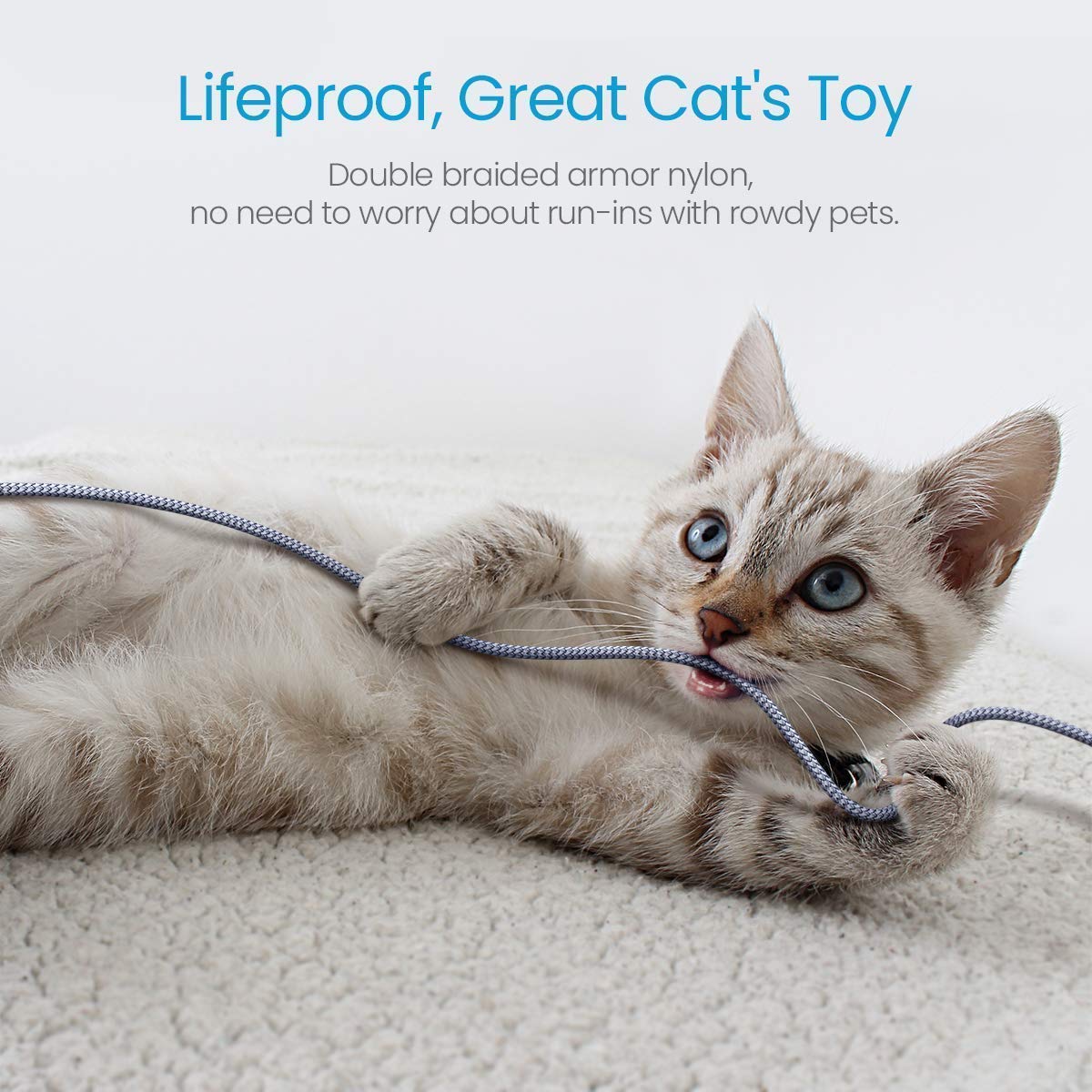 AINOPE 2 Pack USB Extensions Cable High Speed USB 3.0 Extension Cord Type A Male to Female Sturdy Braided Material Fast Data Transfer Compatible with USB Keyboard,Mouse,Flash Drive,Grey,20FT+20FT