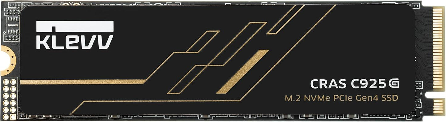 KLEVV CRAS C925G 500GB M.2 2280 NVMe PCIe Gen4x4 Internal Gaming SSD with Graphene Heatsink, Compatible with PS5, up to 7400MB/s (K500GM2SP0-25G)