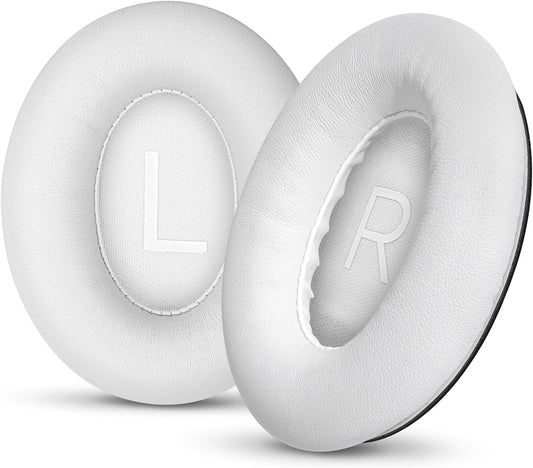 Aurivor Replacement Ear-Pads Cushions for Bose QuietComfort 45 35 35ii (QC-45 QC-35 QC-35 ii), Genuine Lambskin Ear Covers Compatible with QuietComfort SE (QC SE)/ New QuietComfort Headphones(White)