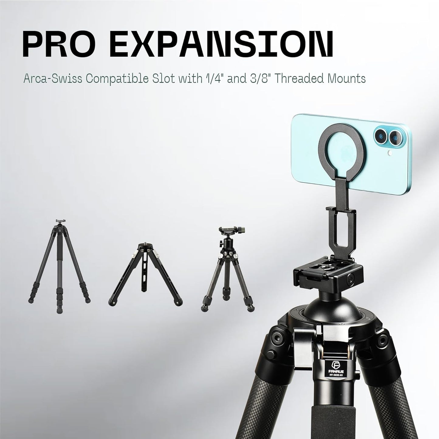 FANAUE MT-05 Magnetic Phone Stand Compatible with MagSafe iPhone Holder for Desk, 360°Rotation Foldable Cell Phone Stand Compatible for iPhone 16 15 14 13 12 Pro Max and MagSafe Case, Black