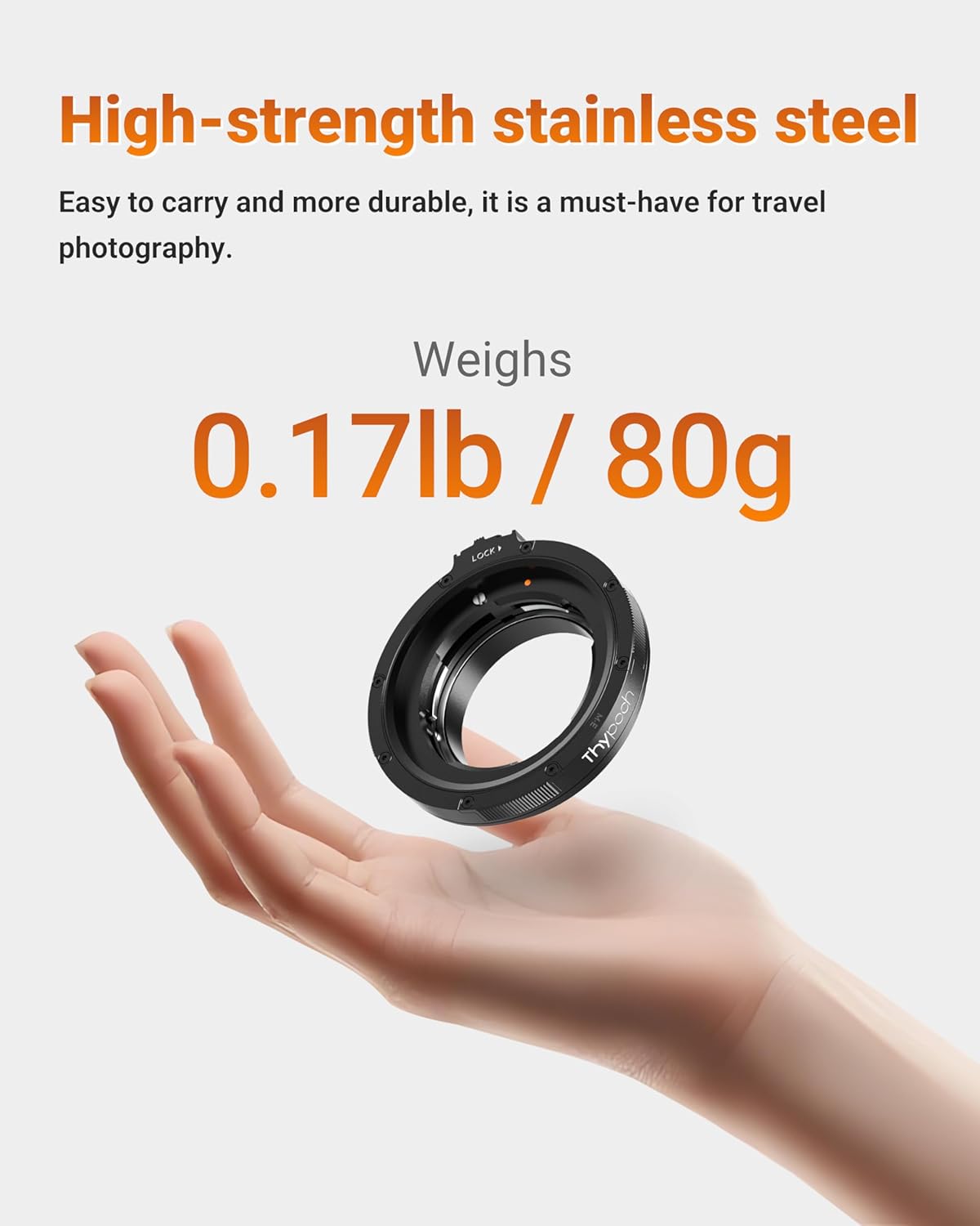 Thypoch M-RF Lens Mount Adapter Auto-Lock, Compatible with Leica M Lens to Canon RF Camera R1 R3 R5 R6 R7 R8 R10 RP R50 R50V R100 90D 200DII 1DX Mark III 5D Mark IV 6D Mark II