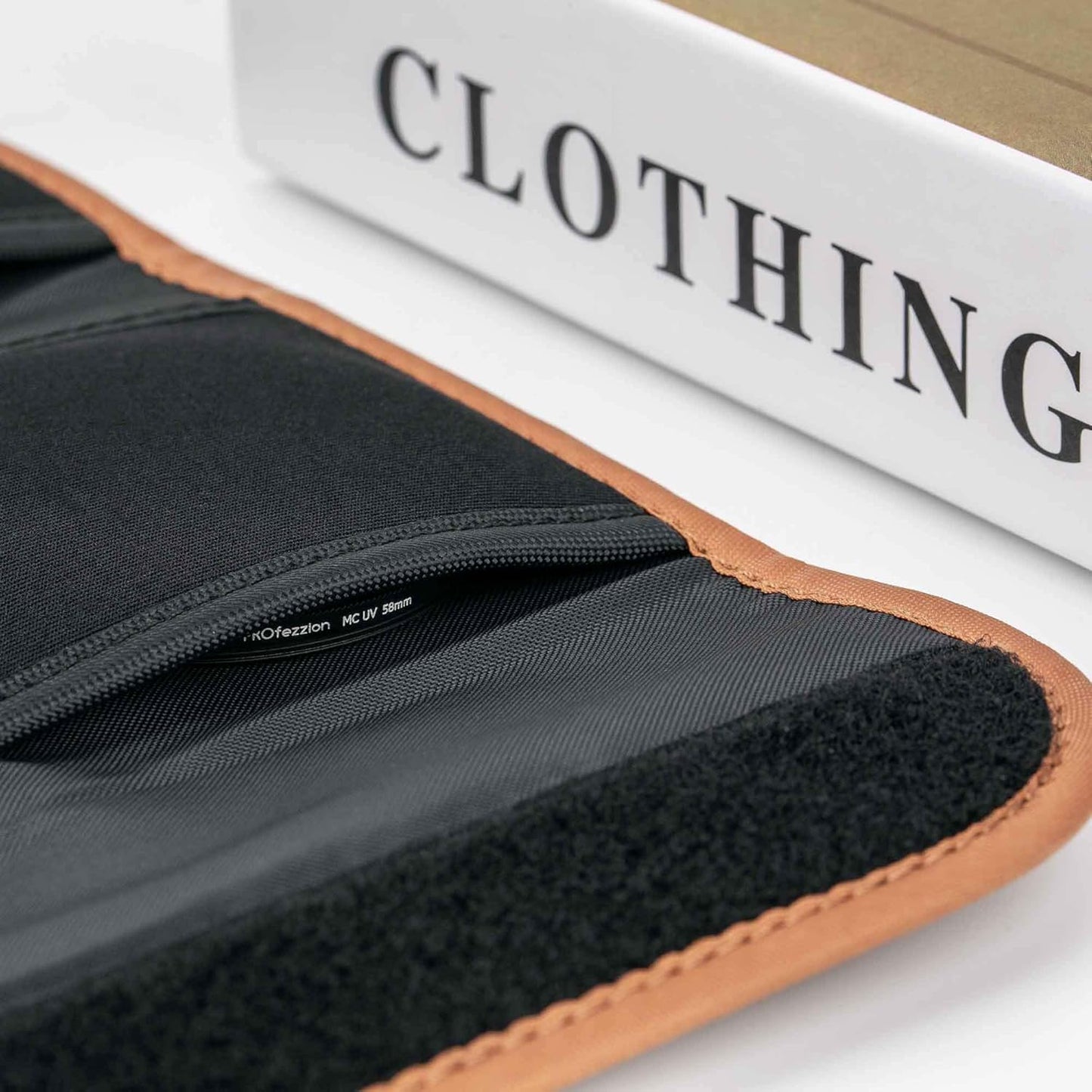 PROfezzion 4-Pocket Foldout Filter Pouch for 58mm Camera Lens Round Filter, Shock Resistant & Anti Scratch Photography Filter Case, Filter Carry Case with Microfiber Cleaning Cloth