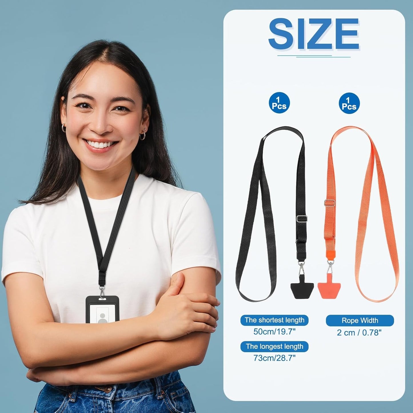 PATIKIL Smart Phone Lanyard with Patches for Most Smartphones Badges Keychain