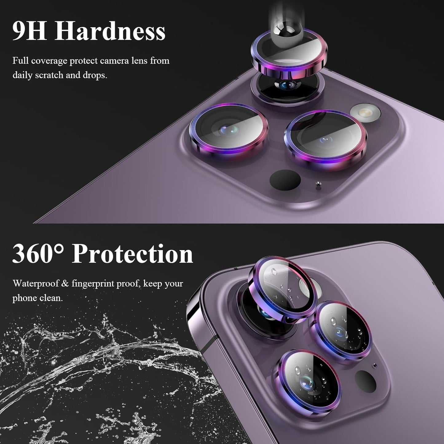 YWXTW Screen Protector (6.7 inch) for iPhone 14 Pro Max, 9H Tempered Glass, Scratch Resistant, Waterproof, Glossy, 1 Set