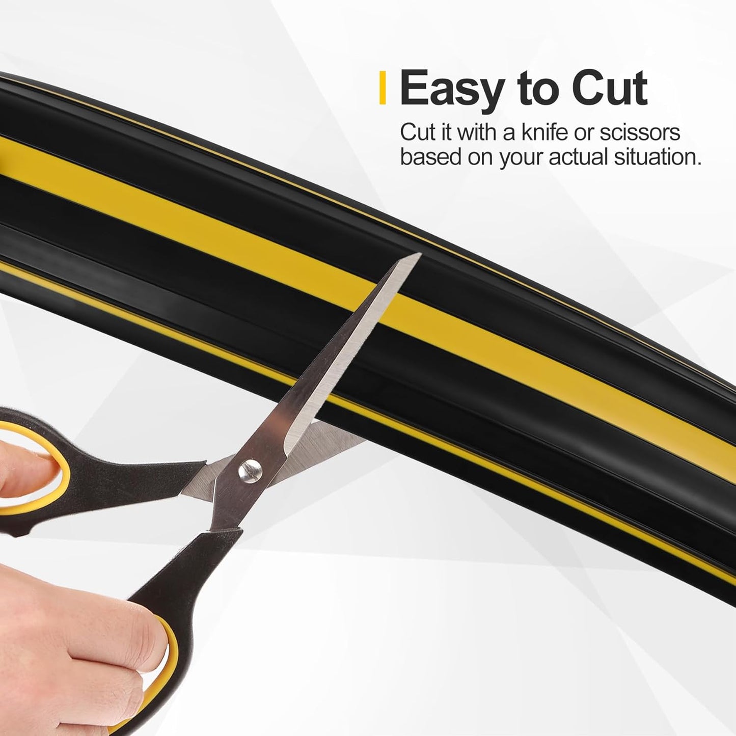 Floor Cord Cover 4.1Ft Heavy Duty PVC Floor Cable Protector Electric Cord Hider Cable Management Floor Strip Extension Cord Covers Cable Raceway for Wires on Floor Inner Channel 1.36" W x 0.43" H