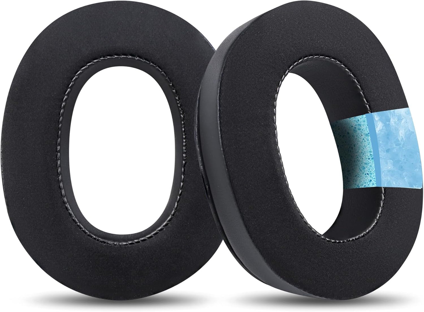 Replacement Ear Pads for Headphones - Compatible for Sony MDR-1000x/WH-1000xm2 | Premium Ice Silk Cloth Cooling Gel Cushions with Soft Memory Foam for Comfort - Black